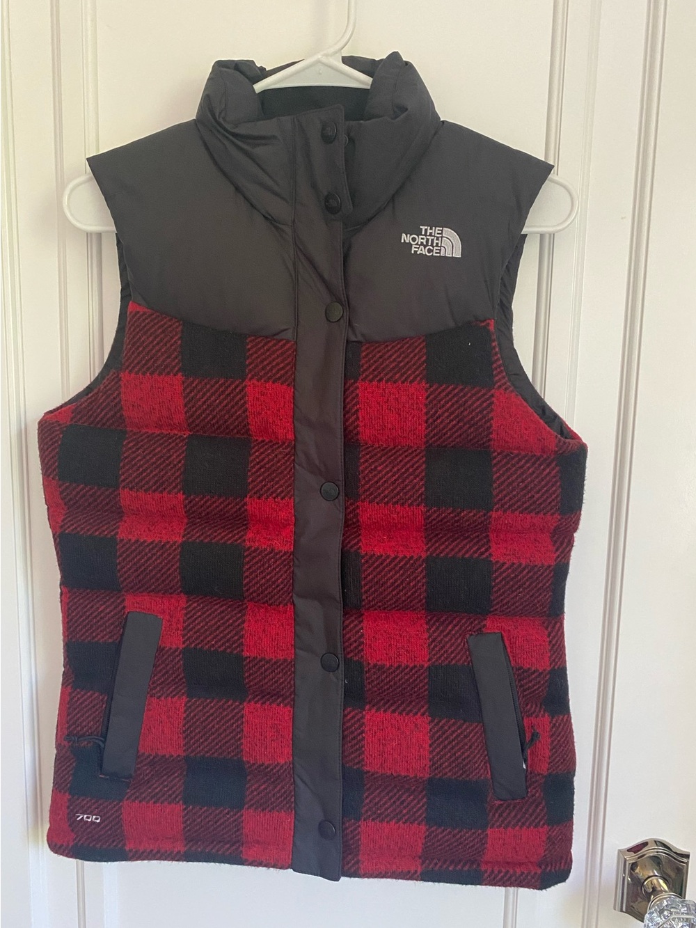 NWT: The North Face Women's Buffalo Plaid Puffer Vest